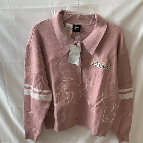 DISNEYLAND RESORT x HER UNIVERSE Knit Cardigan in Mauve Sz LARGE - Picture 1 of 6